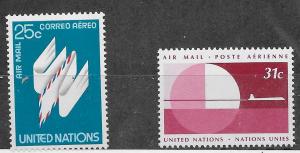 UN #C22-C23  Winged Letter,Globe & Plane  (MNH) CV$0.80