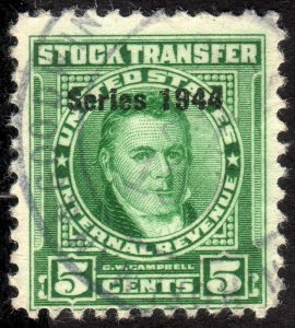 1944, US 5c, Stock Transfer, Used, Sc RD166