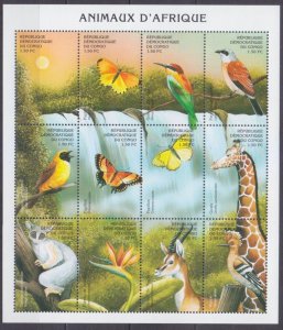 2000 Congo Kinshasa 1423-1434ZB Fauna 18,00 €