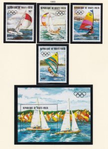 Burkina Faso # C278-281, C282, Los Angeles Pre Olympics, Mint NH, 1/2 Cat.