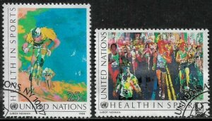 United Nations #526-7 Used Set - Health in Sports
