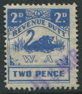 WESTERN AUSTRALIA - REVENUE DUTY - 2d USED