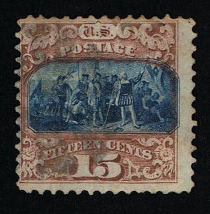 AFFORDABLE GENUINE SCOTT #119 POSTALLY USED 1869 TYPE-II PICTORIAL CLEAR G-GRILL