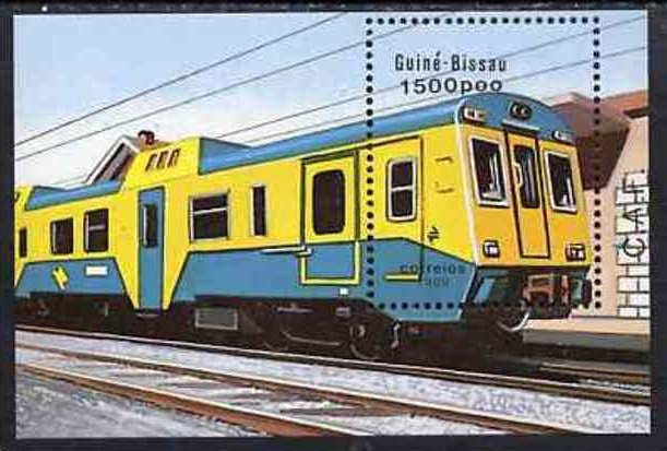 1989 Guinea Bissau 1040/B276 Locomotives