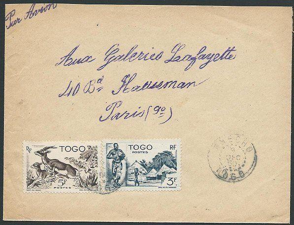 TOGO 1950 airmail cover to France..........................................46783