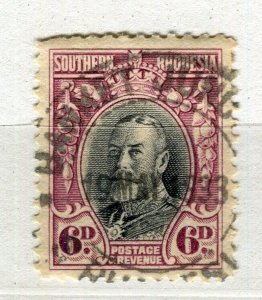 S.RHODESIA; 1931 early GV issue fine used Shade of 6d. value + Postmark