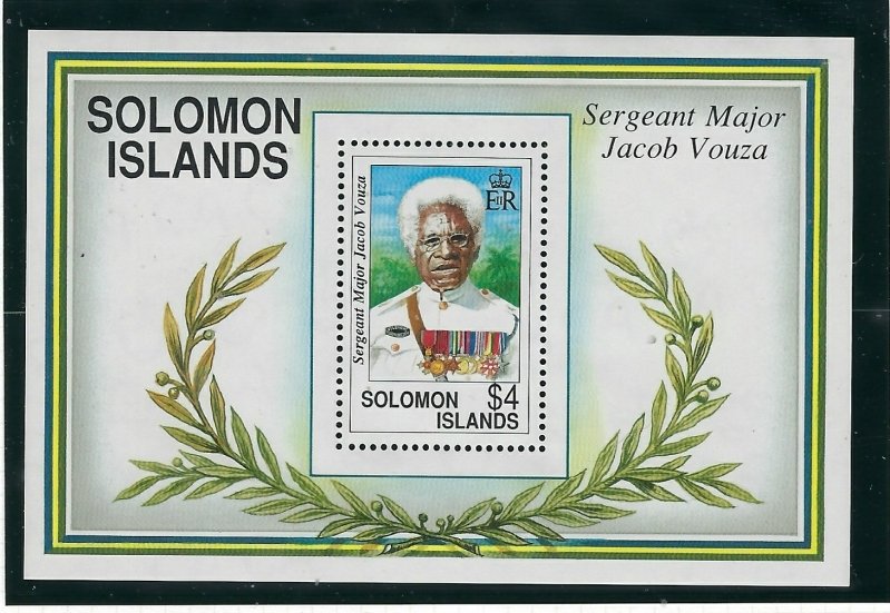 Solomon Is 718-21 MNH 1992 Sergeant Major Jacob Vouza S/S