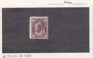 1897 Canada Scott # 73 10c Brown Violet Queen Victoria Maple Leaf MHR Cat $600.