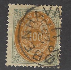 Denmark SC#34 Used F-VF SCV$60.00...Worth a Close Look!