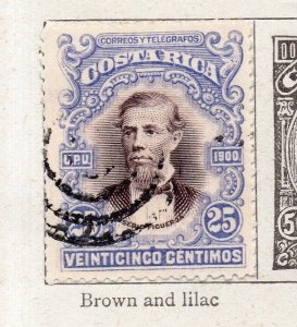 Costa Rica 1901 Early Issue Fine Used 25c. NW-264747