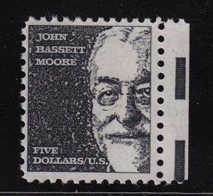 1973 John Bassett Moore Sc 1295a $5 black, tagged MNH single stamp (A