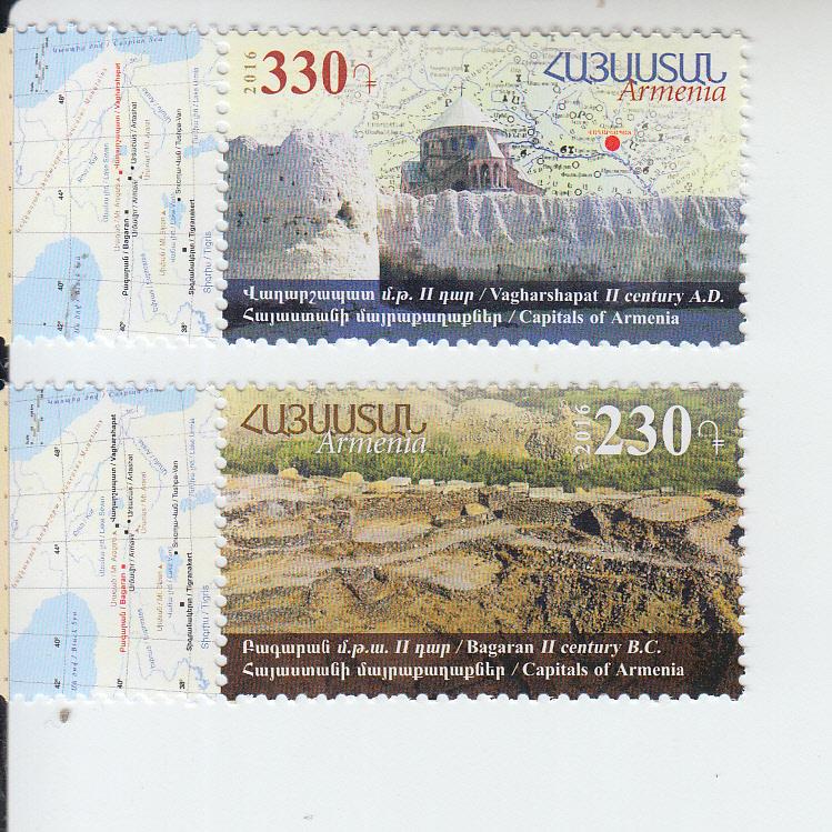 2016 Armenia Ancient Capitals (2) (Scott 1084-85) MNH