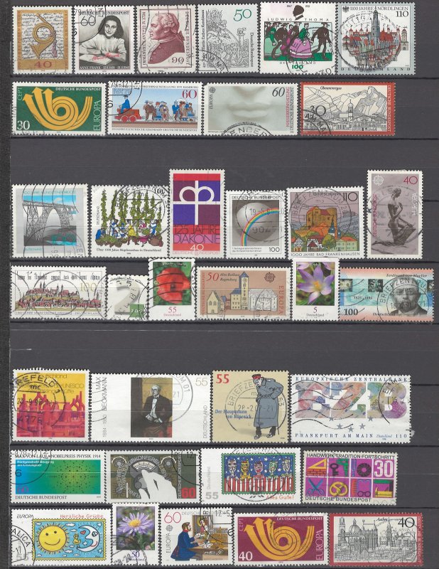 COLLECTION LOT OF # 873 GERMANY 35 STAMPS 1970+