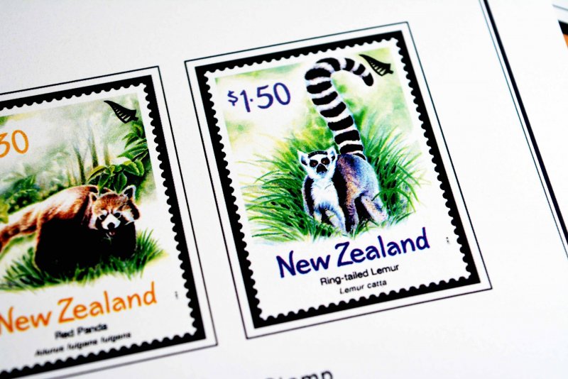 COLOR PRINTED NEW ZEALAND 2000-2004 STAMP ALBUM PAGES (88 illustrated pages)