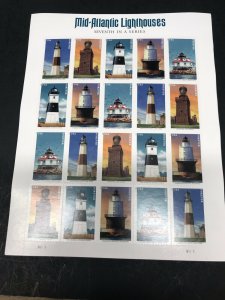 Scott5621-5625 Mid-Atlantic Lighthouses forever sheet Of 20 MNH 2021-100 Sheets