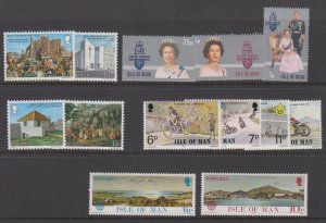 Isle of Man 1977 Year set 13v , U/Mint