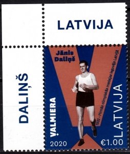 LATVIA 2020-15 Sport Light Athletics: Dalins, First Olympic Medal. CORNER, MNH