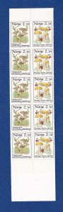 Norway   #884-885a   MNH  1987  mushrooms   booklet