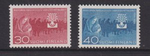 Finland    #368-369   MH  1960  refugee year