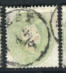 AUSTRIA; 1860-1 classic F. Joseph issue fine used Shade of 3k. value,