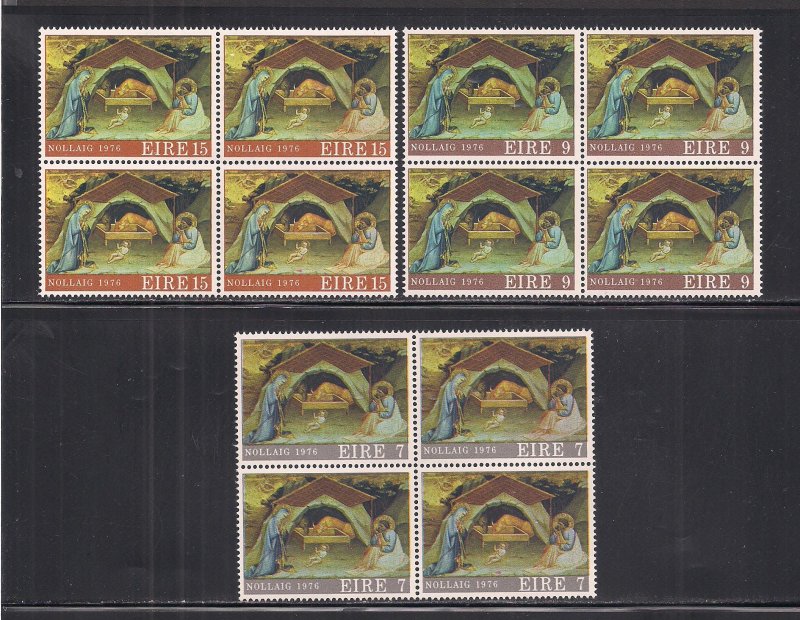 IRELAND SC# 408-10  B/4  FVF/MLH 1976