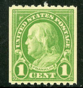 USA 1924 Fourth Bureau 1¢ Franklin Perf 10 Horiz Coil Scott 604 Mint G243