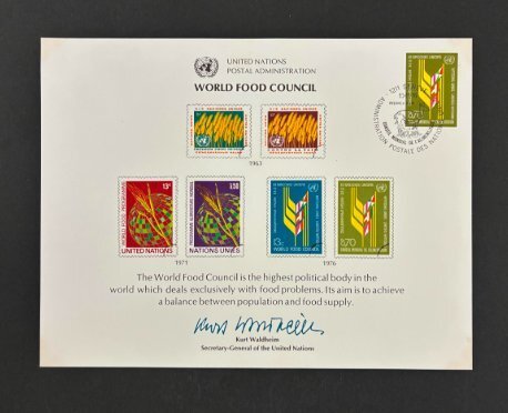United Nations. 1976 Souvenir Cards. SC10. Mint NH. w/First Day Cancels. 17260