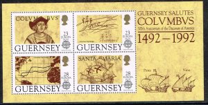 Guernsey 1992,Sc.#470a MNH s./s.  Europa (C.E.P.T.): Guernsey Salutes Columbus