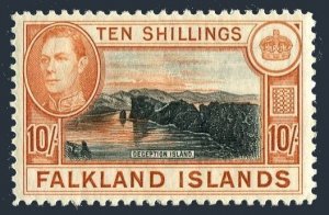 Falkland 95, hinged. Michel 92. King George VI. Deception Island, 1938.