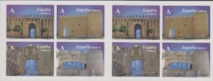 SPAIN 2015. Architecture - Monumental Arches  Ed# 4924/27 Booklet 8 stamps NHM