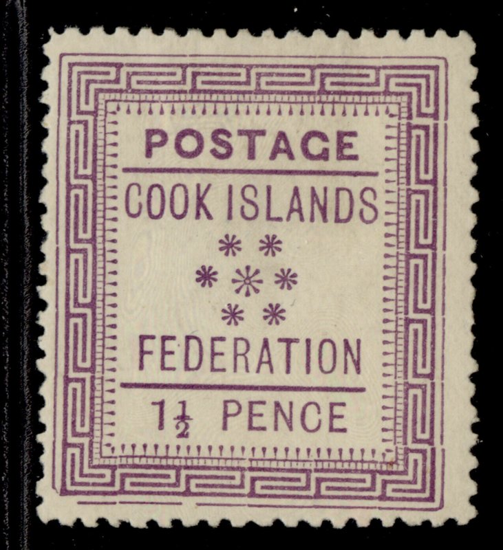 COOK ISLANDS QV SG2, 1½d mauve, M MINT. Cat £48.