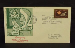 15246   CANADA   FDC # 432   Quebec Conference - Ginn Cachet       CV$ 5.00