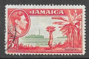 Jamaica 152: 3d George VI, Bananas, used, VF