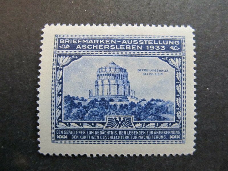 A4P2F55 Germany Poster Stamp 1933 International Philatelic Exhibition mh*