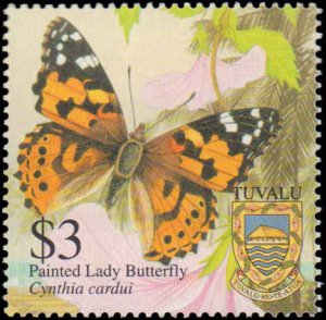 Tuvalu #862-873, Complete Set(12), 2001, Insects, Butterflies, Never Hinged