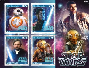 Stamps.  Star Wars 2022 year 2 sheet perforated