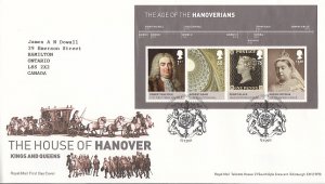 Great Britain 2011 FDC Sc #2946 Sheet of 4 The Age of the Hanoverians British...