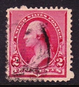 Scott 220a, Used, 2c Cap on Left 2, Couple Unpunched Perforations