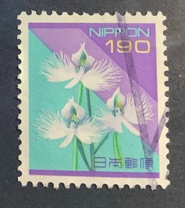 Japan 1994  Scott 2164  used - 190y,  Flowers, Fringed orchids