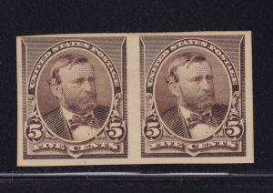 223 P5 Proof  Pair F-VF original gum previously hinged nice color ! see pic !