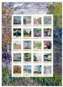 Austria 2025 MNH Stamps Mini Sheet Impressionism Art Paintings
