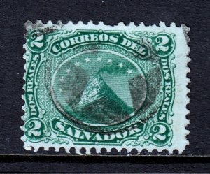 El Salvador - Scott #3 - Used - Pulled perf at top - SCV $4.50