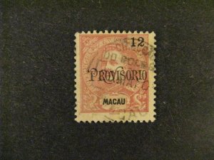 Macao #136 used ink initials on back a22.11 7084