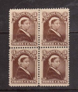 Newfoundland #51 VF Mint Rare Block