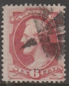 U.S. Scott #208 Lincoln Stamp - Used Single - Fancy Cancel