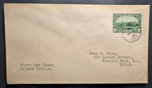 Stamp Canada 1935 Silver Jubilee FDC Windsor Castle A79 #215