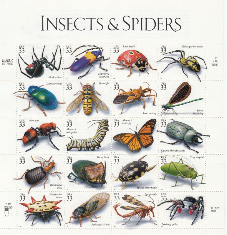 United States #3351 Insects and Spiders, Please see the description