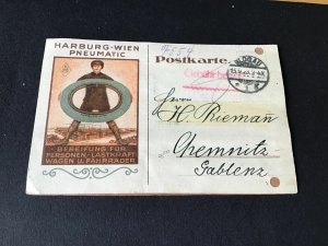 Germany Glogau 1923 Harburg Wien Pneumatic  stamps card  Ref R28715 