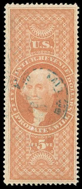 momen: US Stamps #R92c Revenue Handstamp Used VF+