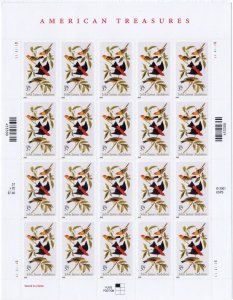 Scott #3650 American Treasures John Audubon Full Sheet of 20 Stamps - MNH